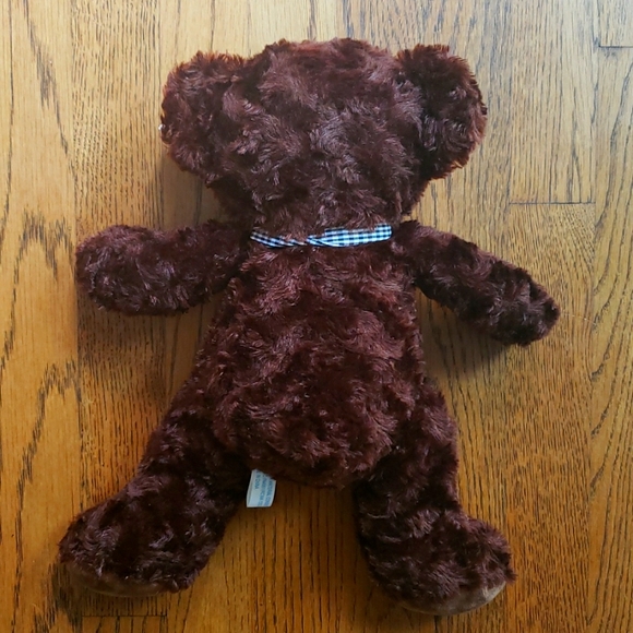 4 Eyed Brown Bear Upcycled Handmade Stuffed Animal Toy - Picture 2 of 3